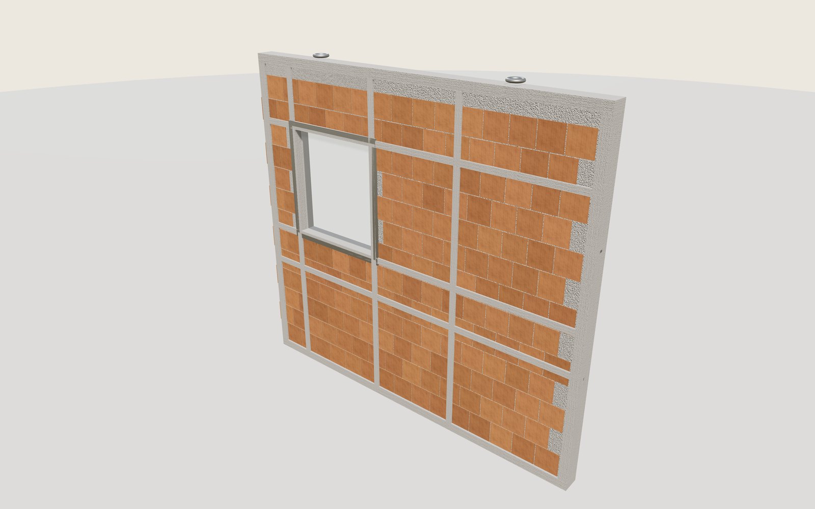 Painel pré-moldado misto JetCasa em corte 3D